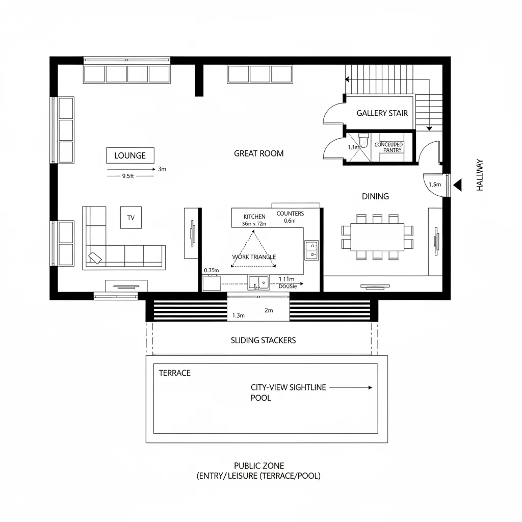 Split-Level Vista Spine
