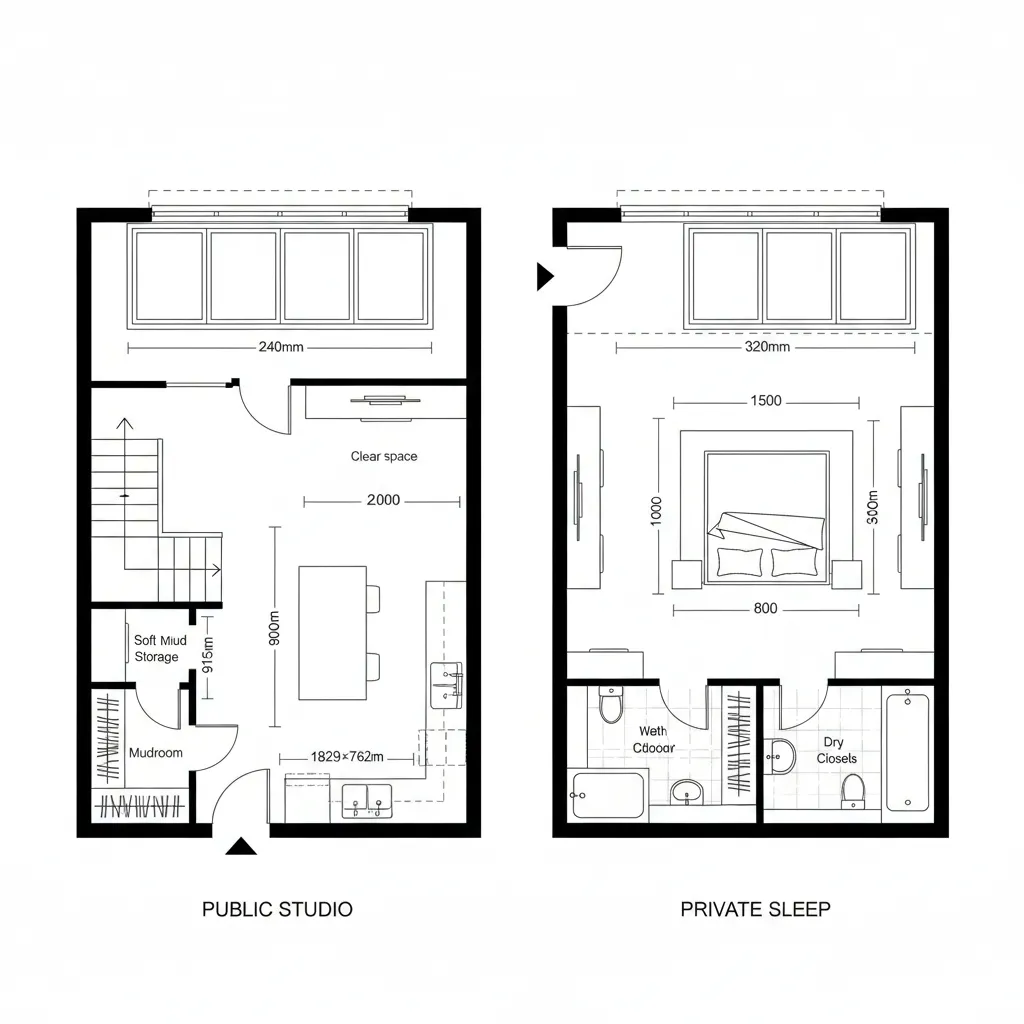 Split Mezzanine: Sleep Above, Studio Below