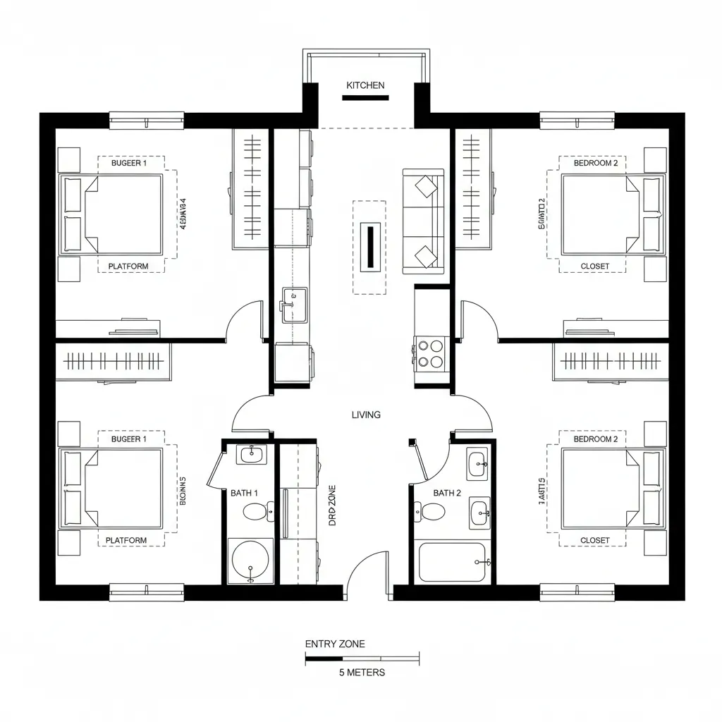 Split-Primary with Central Spine
