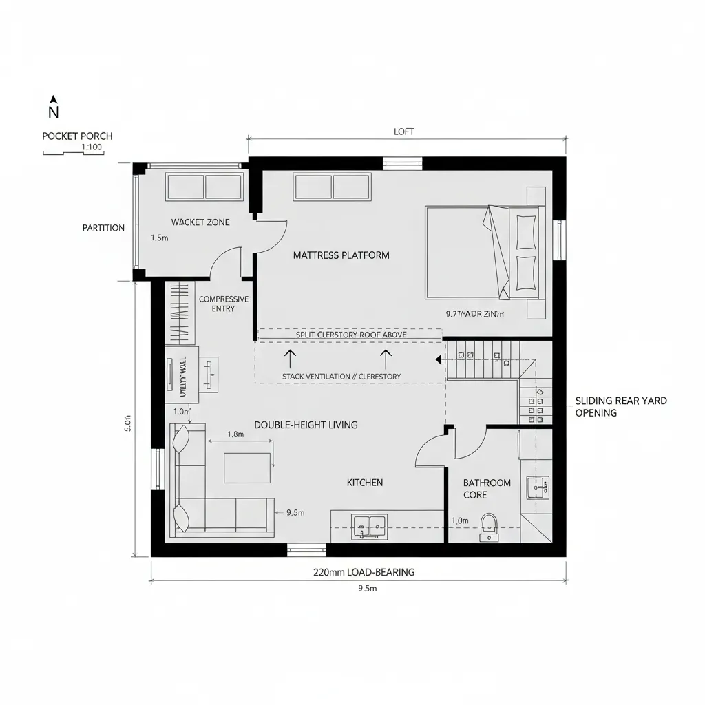 Split-Roof Micro Loft