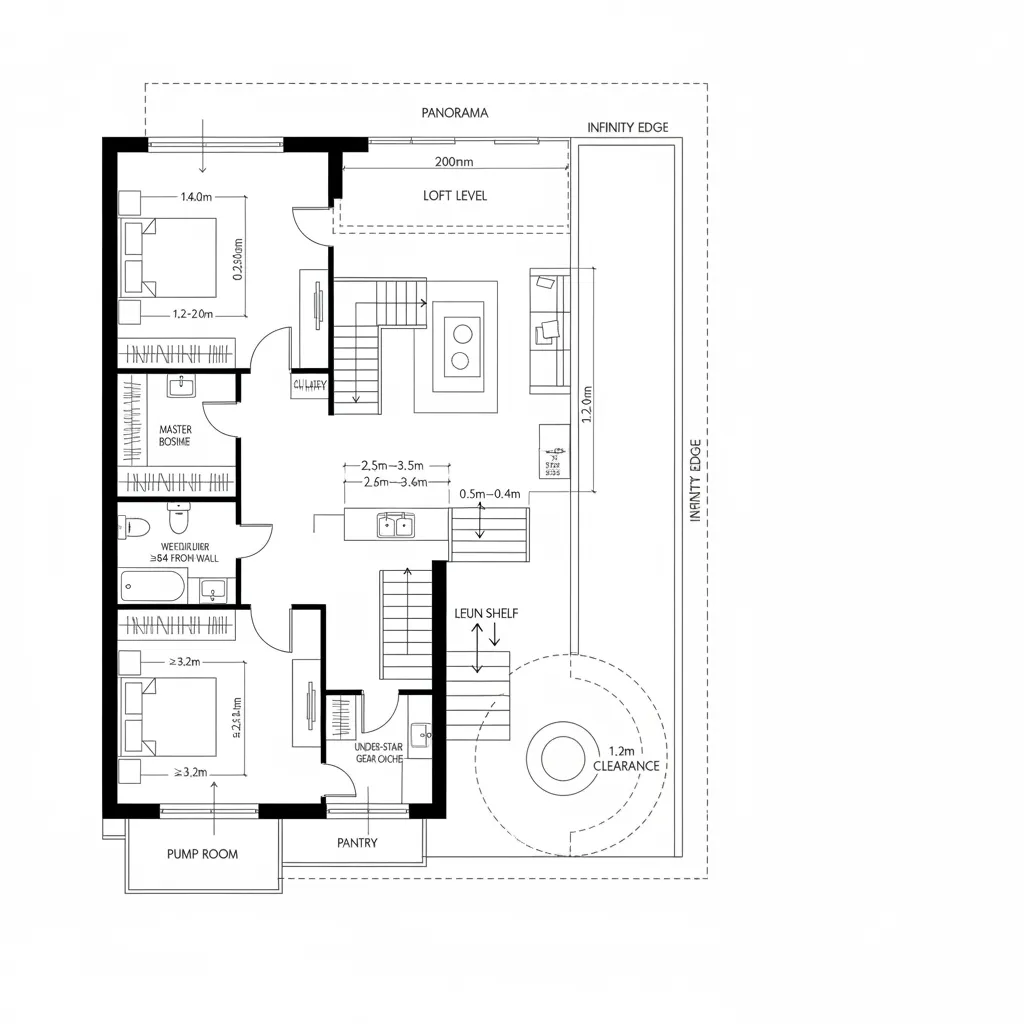 H2: Split-Level Terrace With Infinity Edge