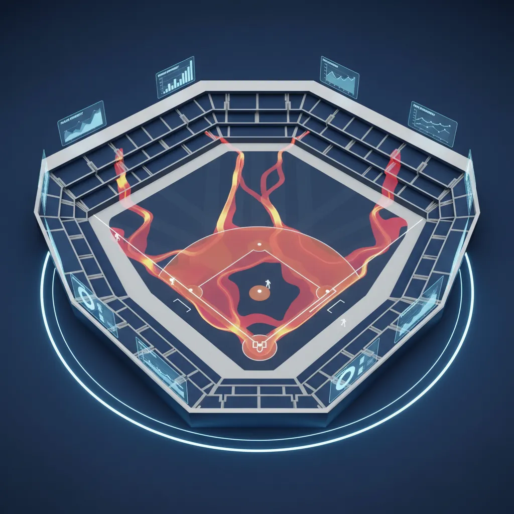 baseball field 3D model used for player movement analytics visualization