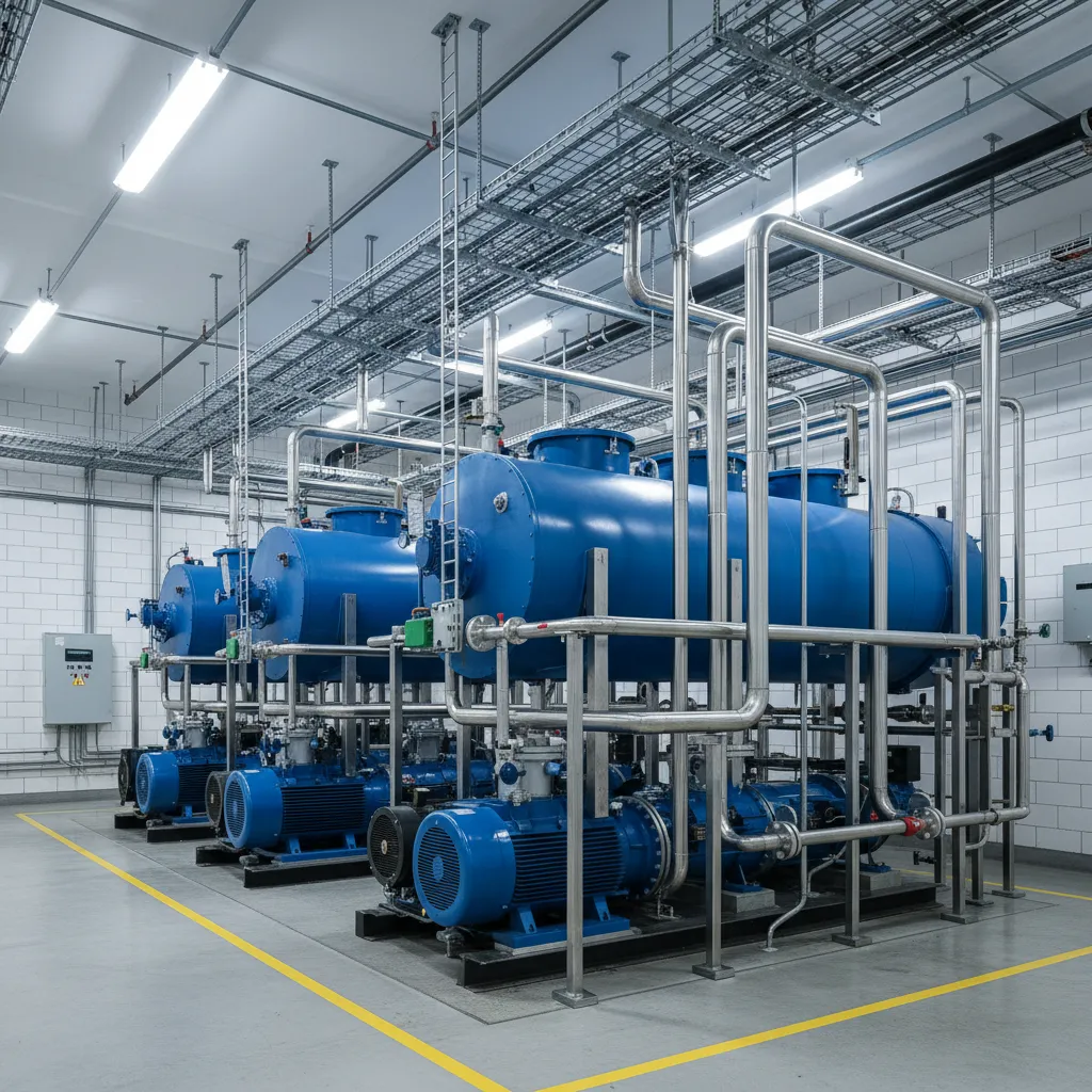 Industrial chiller system connected to sports facility cold room