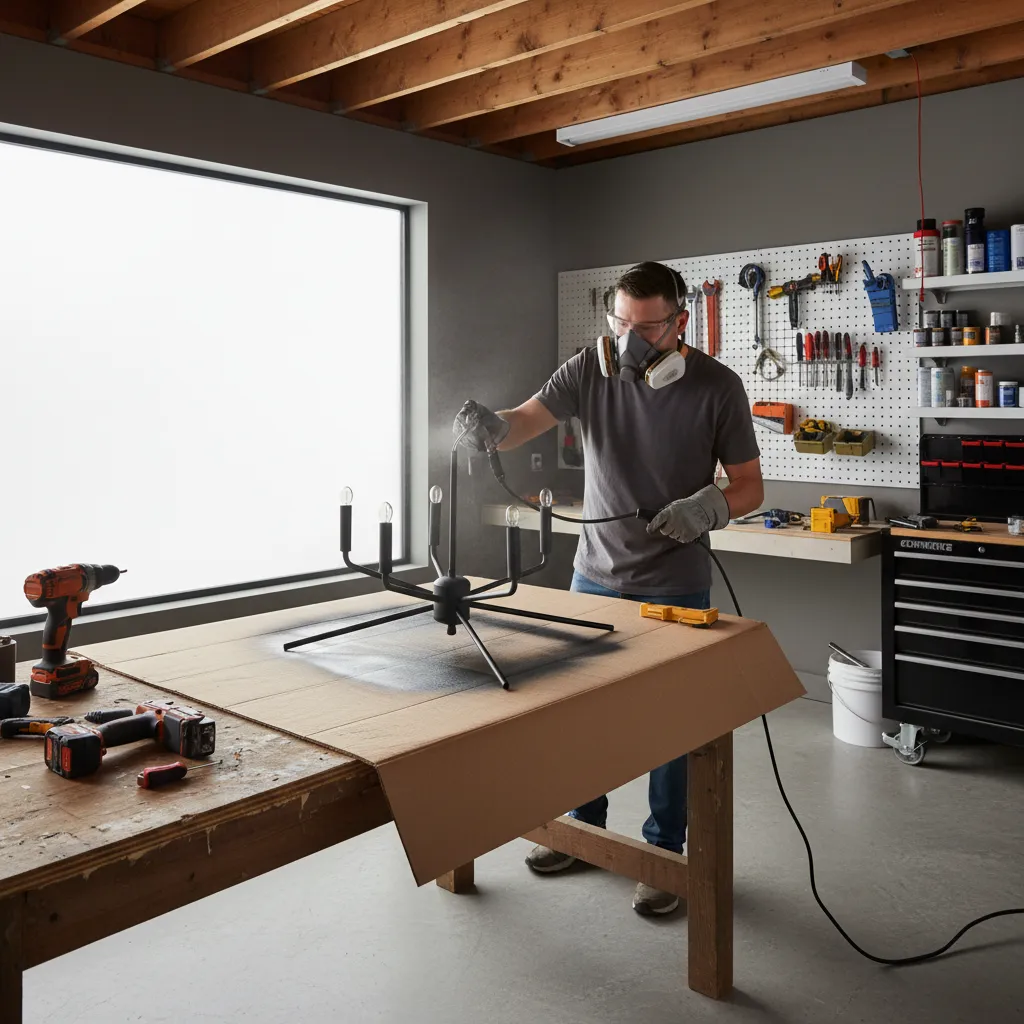 How to Spray Paint a Light Fixture the Right Way