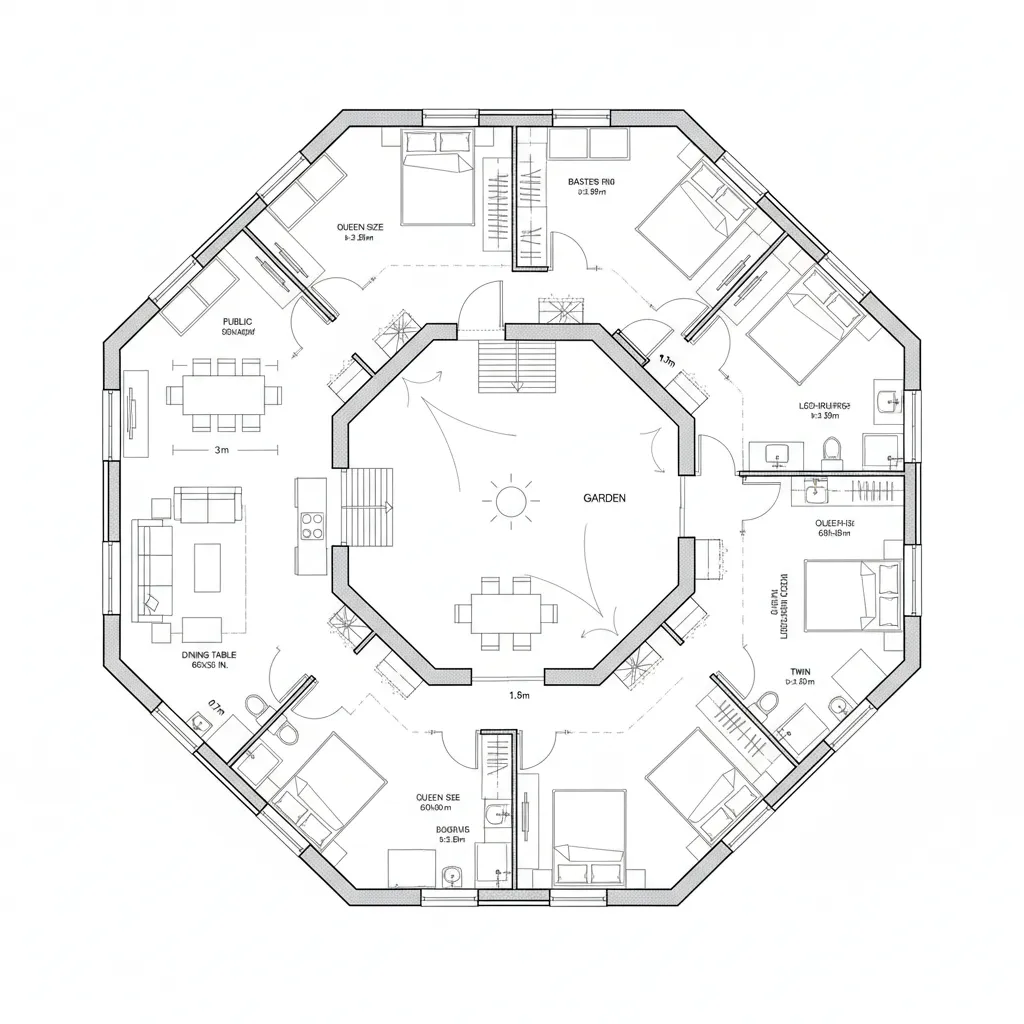 Square Plot Courtyard Core