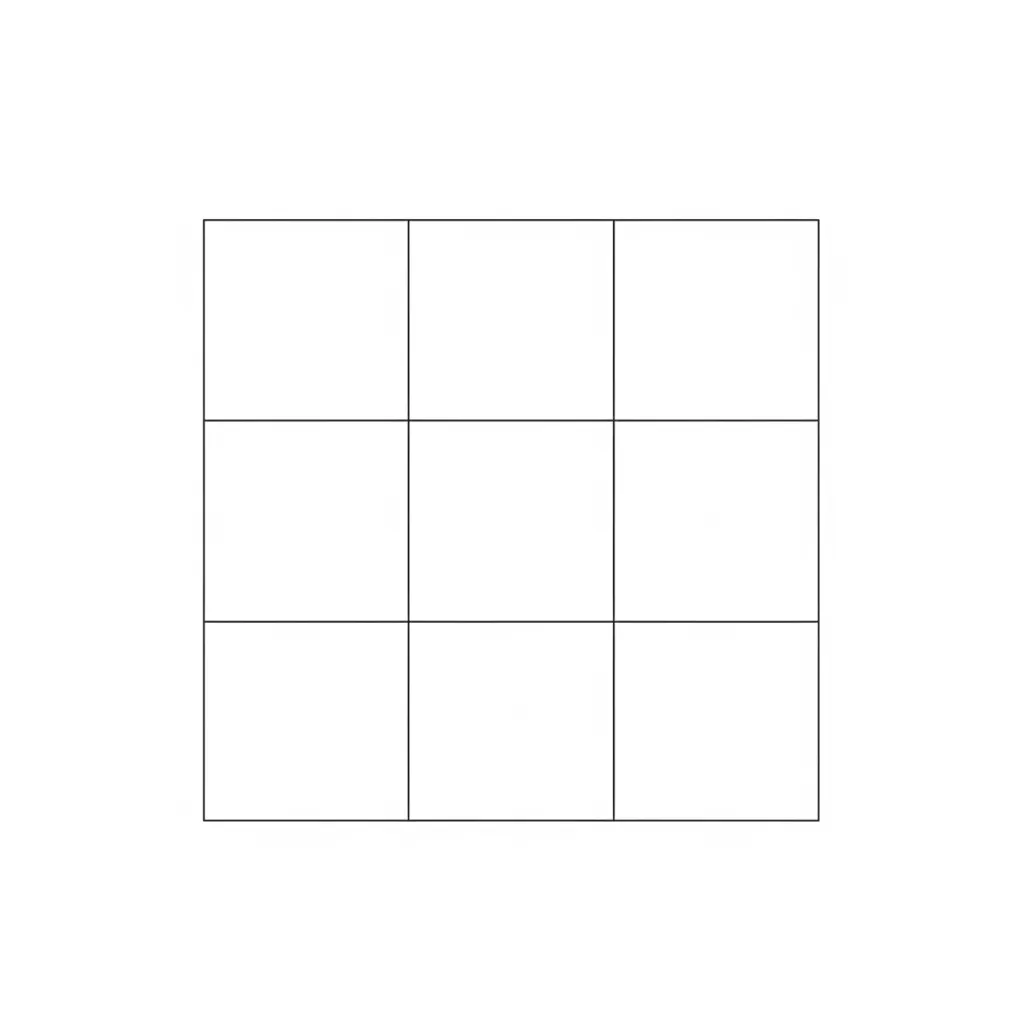 grid diagram showing nine square feet forming one square yard