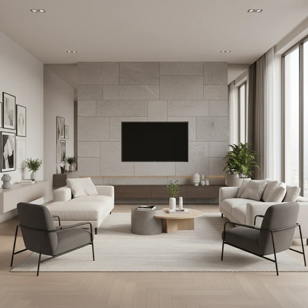 Best Furniture Layouts for Square Living Rooms with a Wall Mounted TV