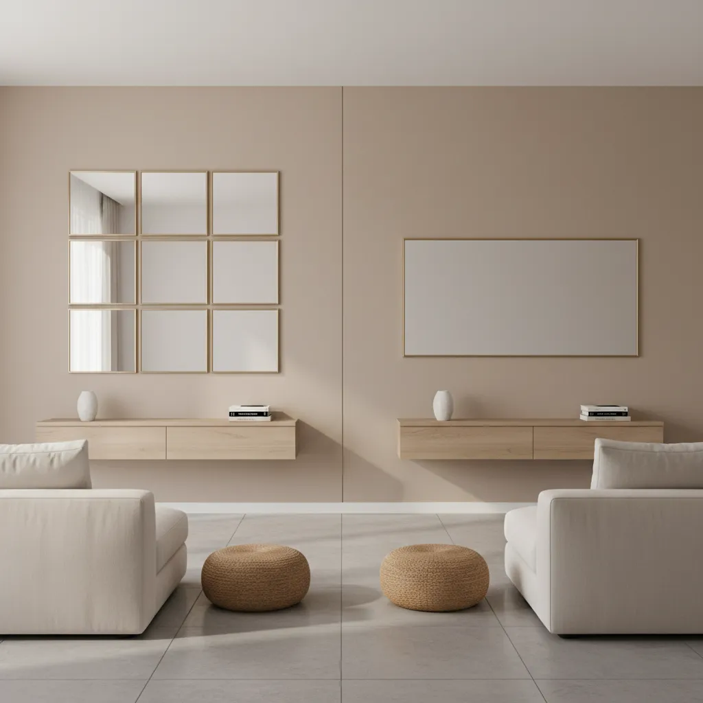 Square Mirror Layouts vs Rectangular Mirror Layouts for Wall Decor