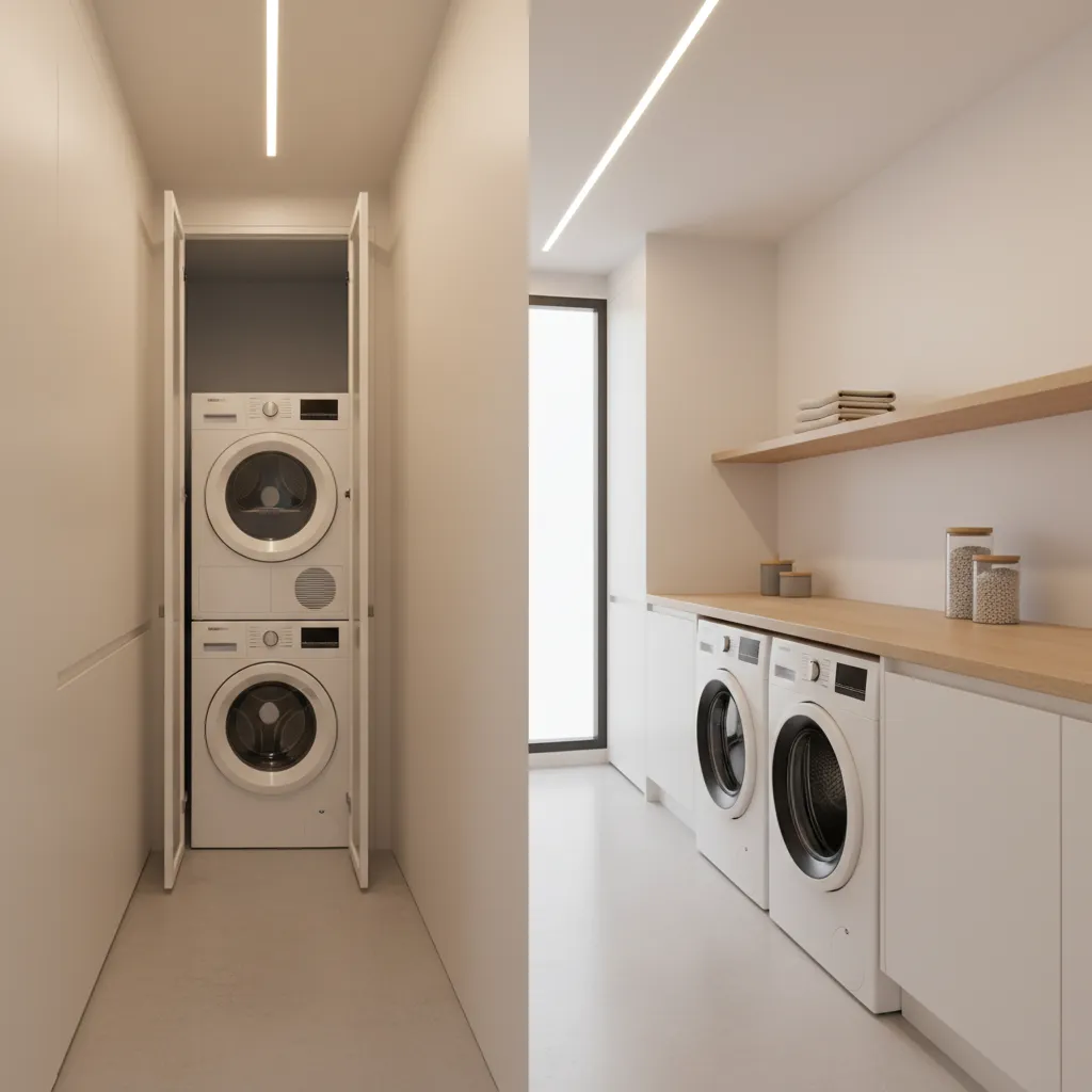 Stacked vs Side by Side Laundry in a Hallway Which Layout Works Best