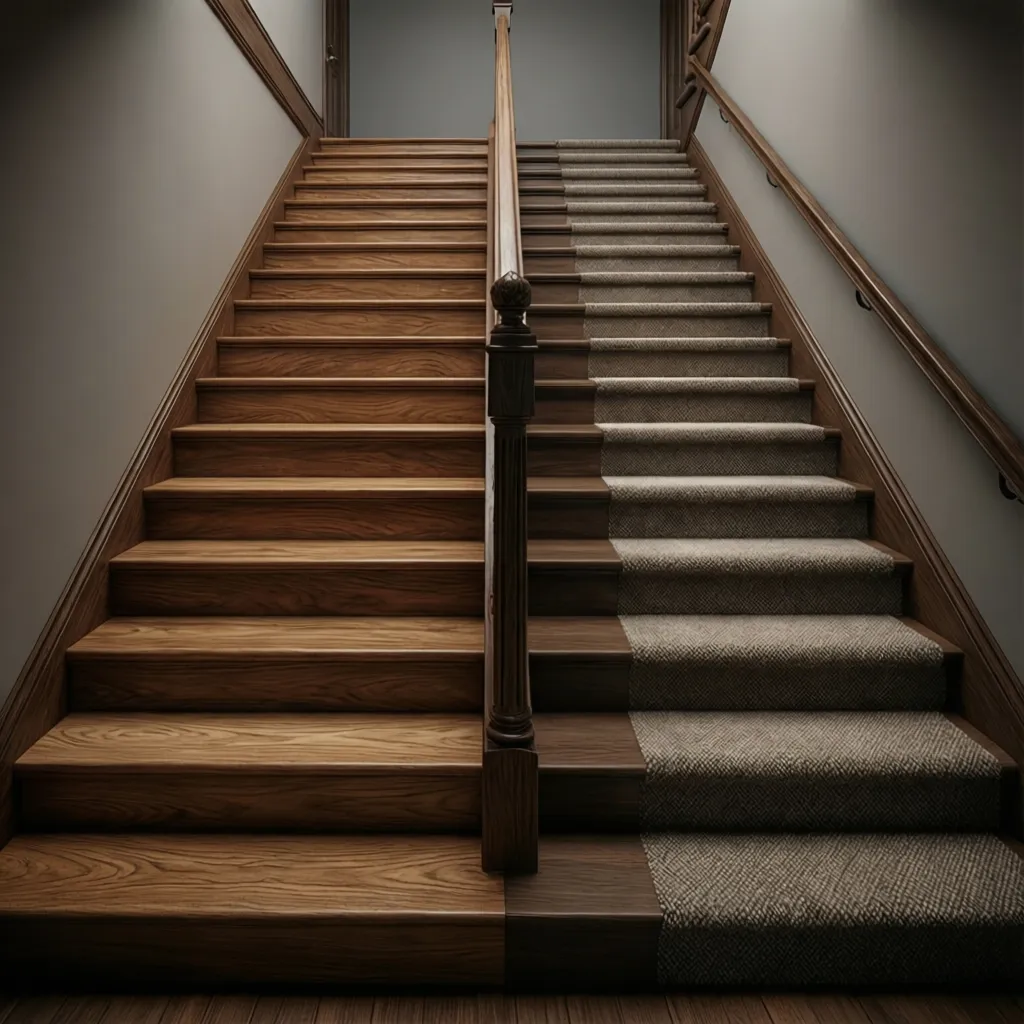 Comparing Hardwood, Laminate, Vinyl, and Carpet for Stairs