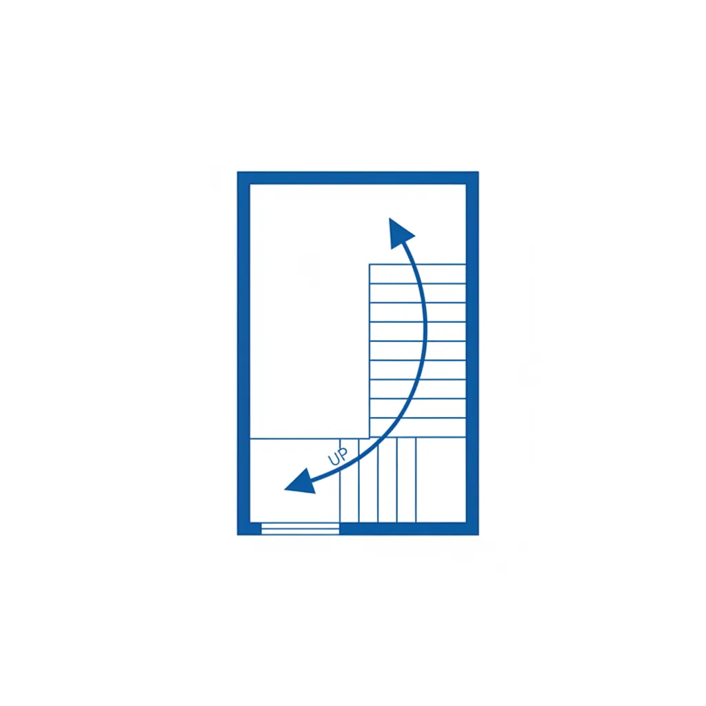 Kí hiệu cầu thang trong bản vẽ kiến trúc mặt bằng