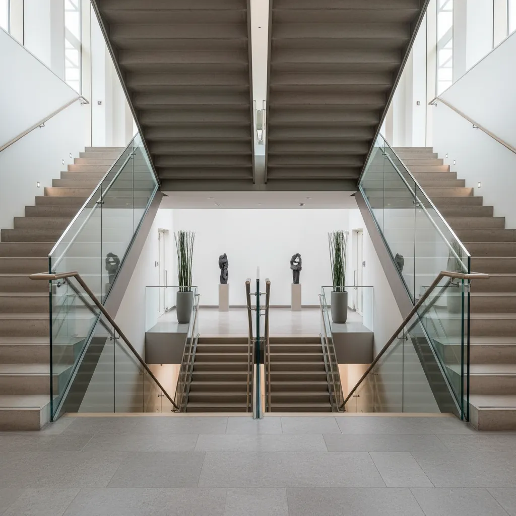 camera angle demonstrating correct perspective alignment on staircase photography