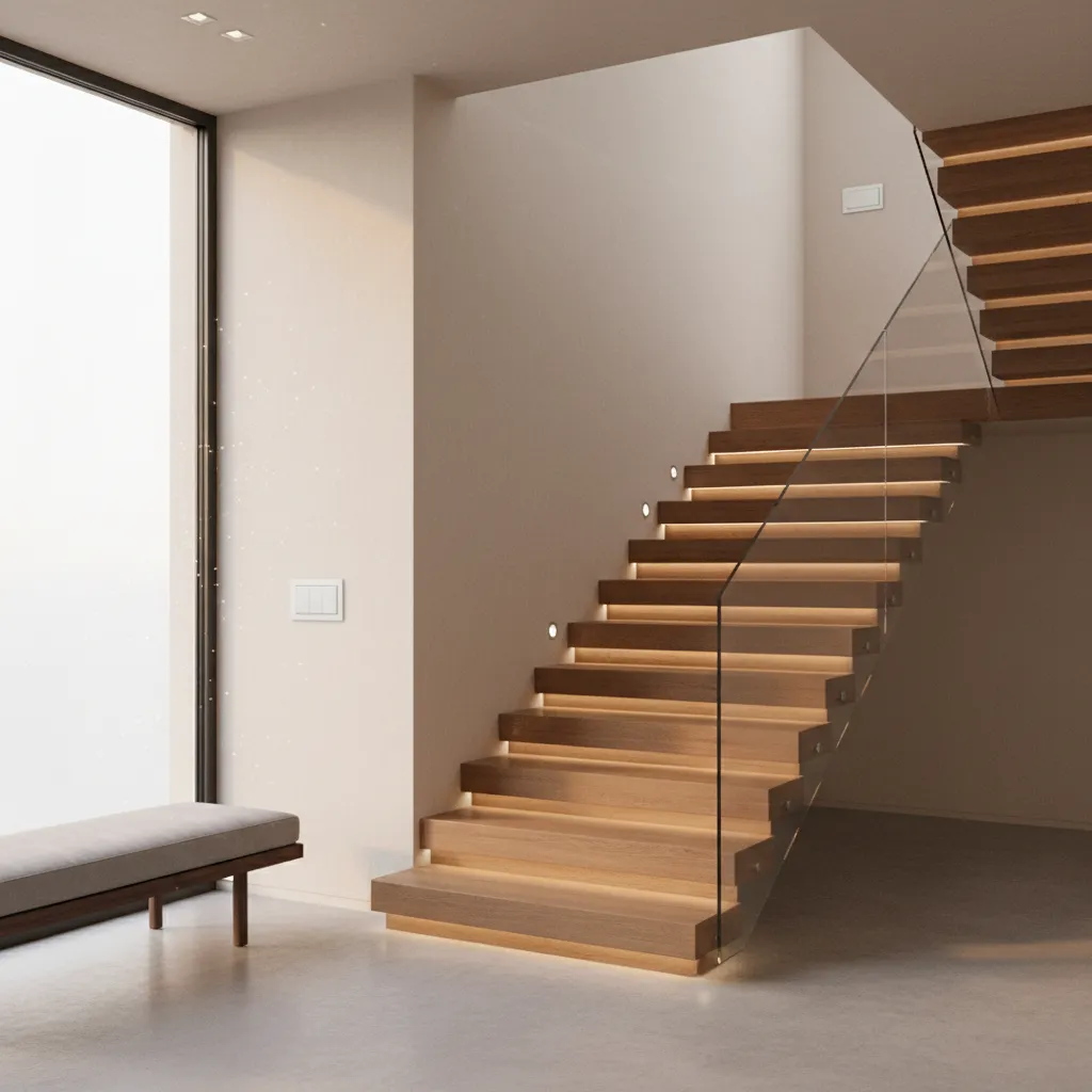 staircase lighting controlled by two way switches at top and bottom