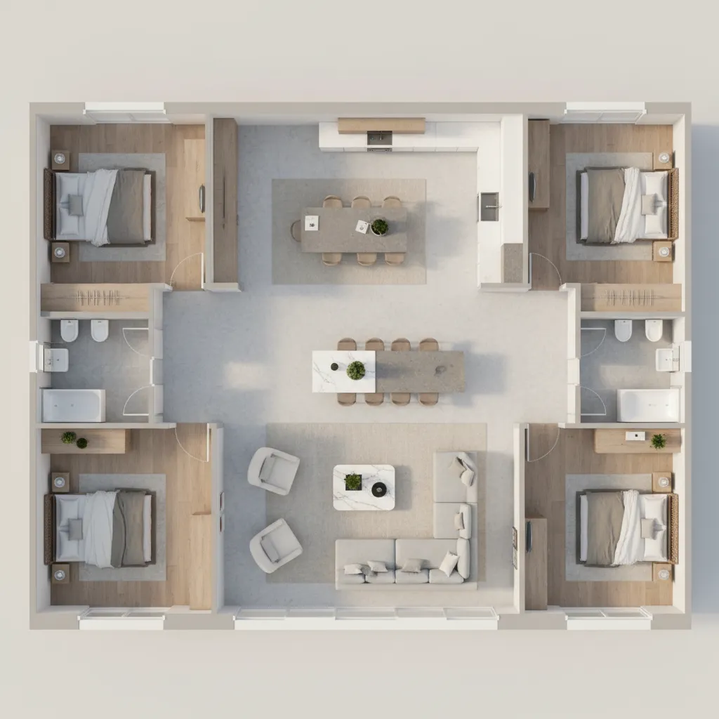 How Builders and Architects Design Standard 3 Bedroom 2 Bath Floor Plans