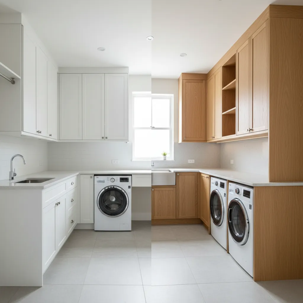 Standard Laundry Cabinet Widths vs Custom Cabinet Widths