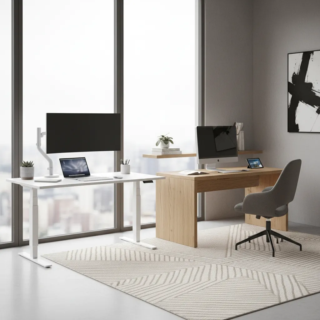 Modern Home Office Desk Setup: Standing Desk vs Traditional Desk: A practical comparison to help you choose the right desk for comfort, productivity, and long-term workspace design.