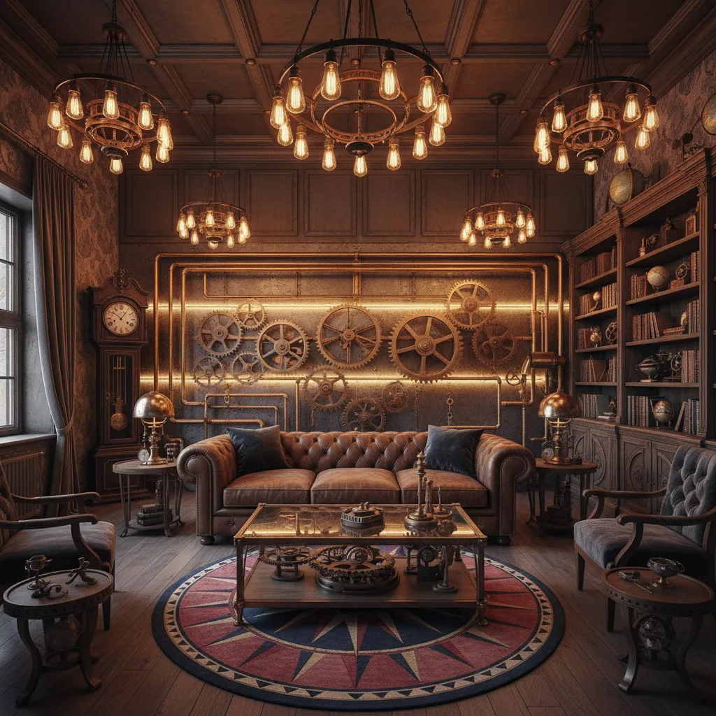 Movimiento steampunk en decoración de interiores