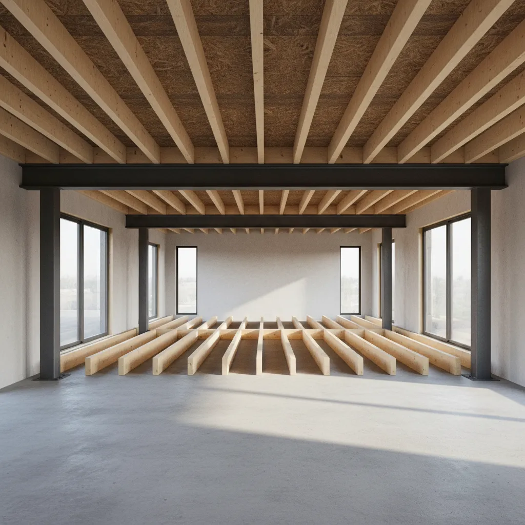 Using Engineered Wood I Joists to Save Height