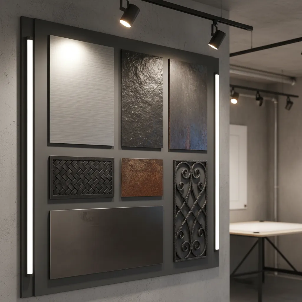 Comparación de materiales de puertas metálicas como acero y hierro