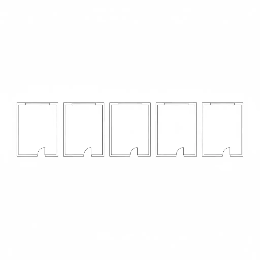 step by step 2D room layout planner process diagram with furniture placement stages