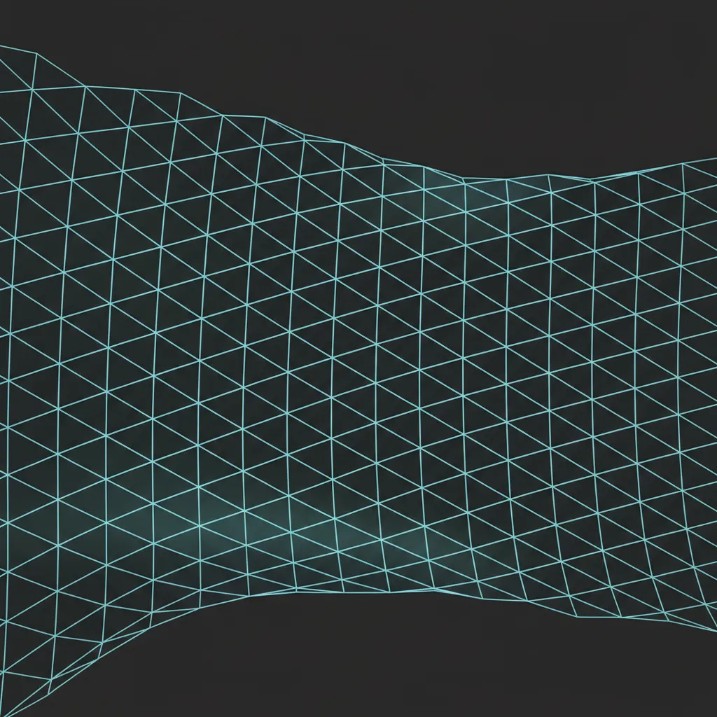 close view of triangular mesh structure used in STL 3D models