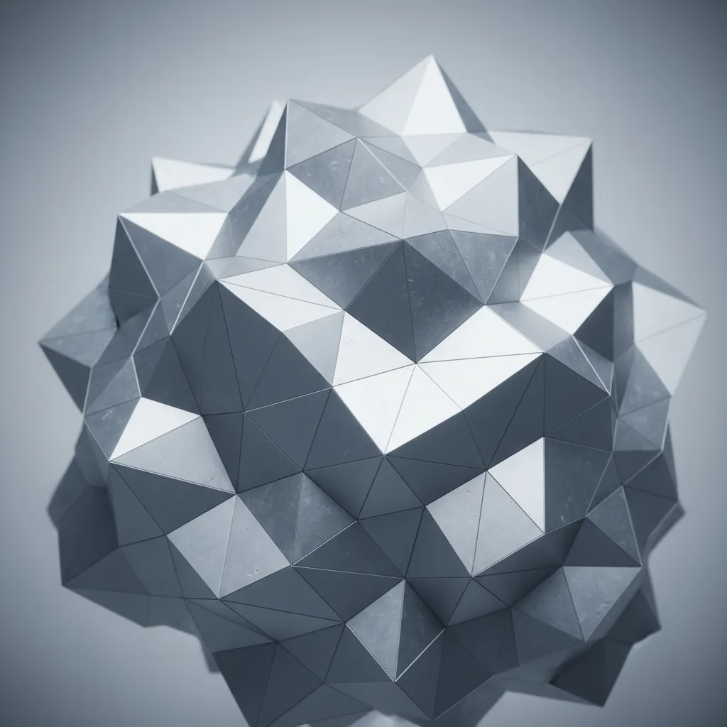 Close up triangular mesh structure typical of STL 3D models