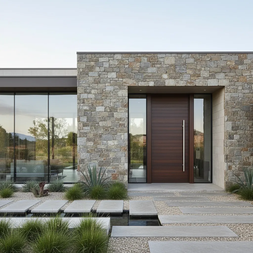 Diseño de frente de casas con piedras: ideas y claves