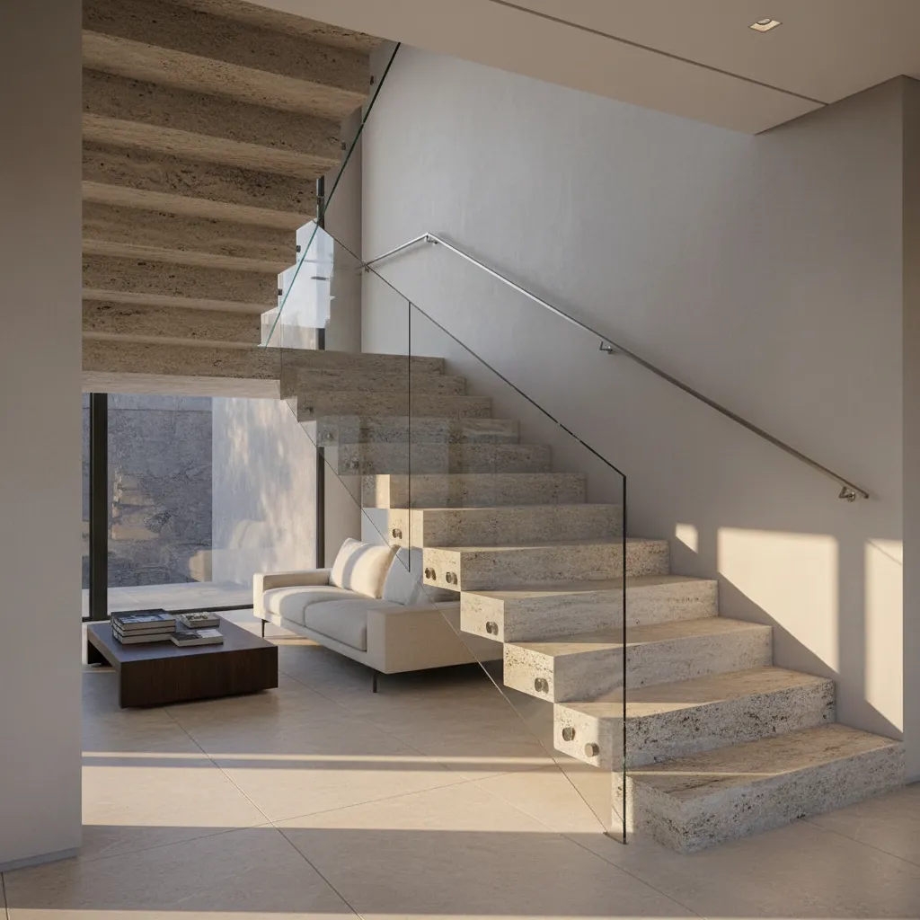 Diseños para escaleras de piedra interiores