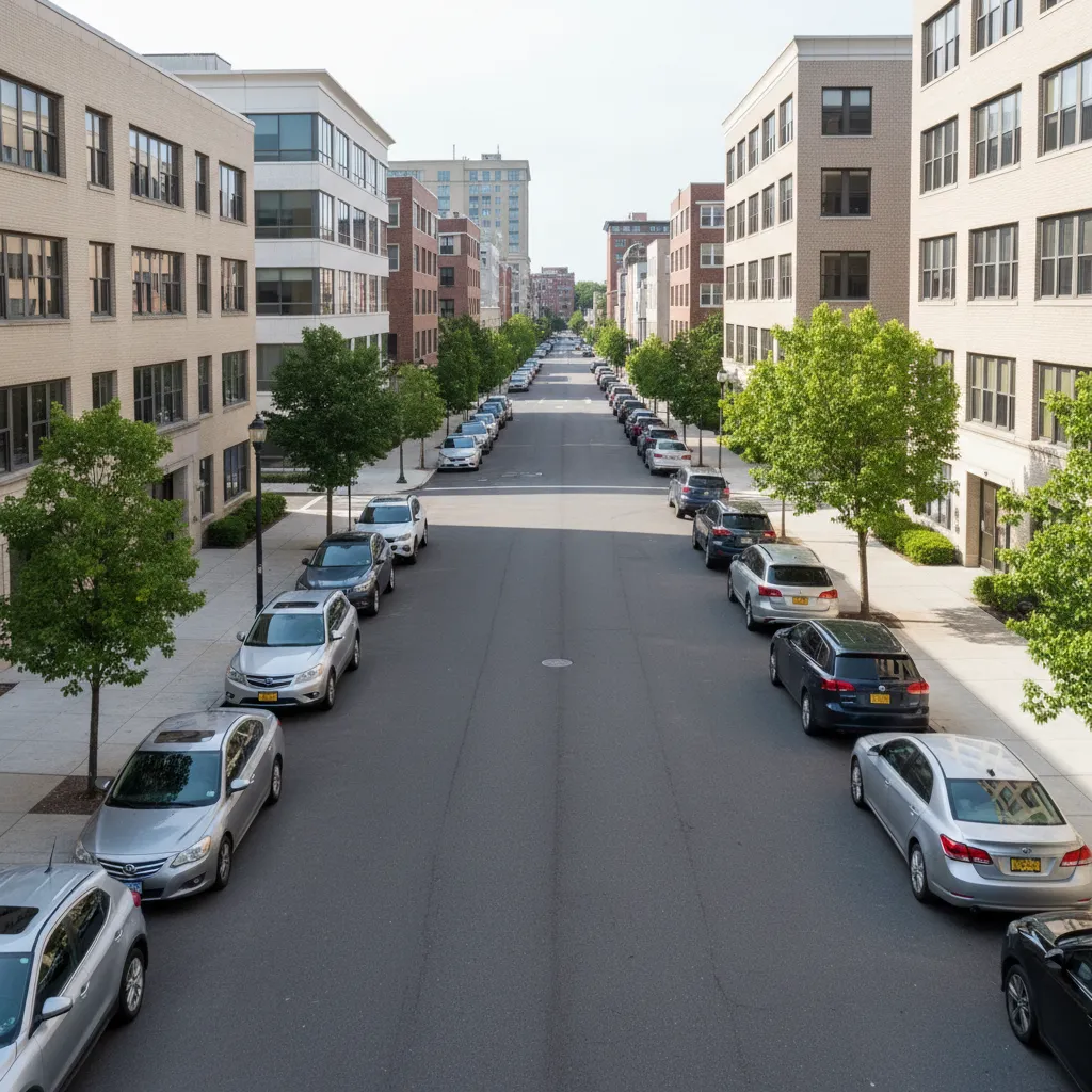 Street parking along Crotty Avenue in the Lincoln Park Yonkers area
