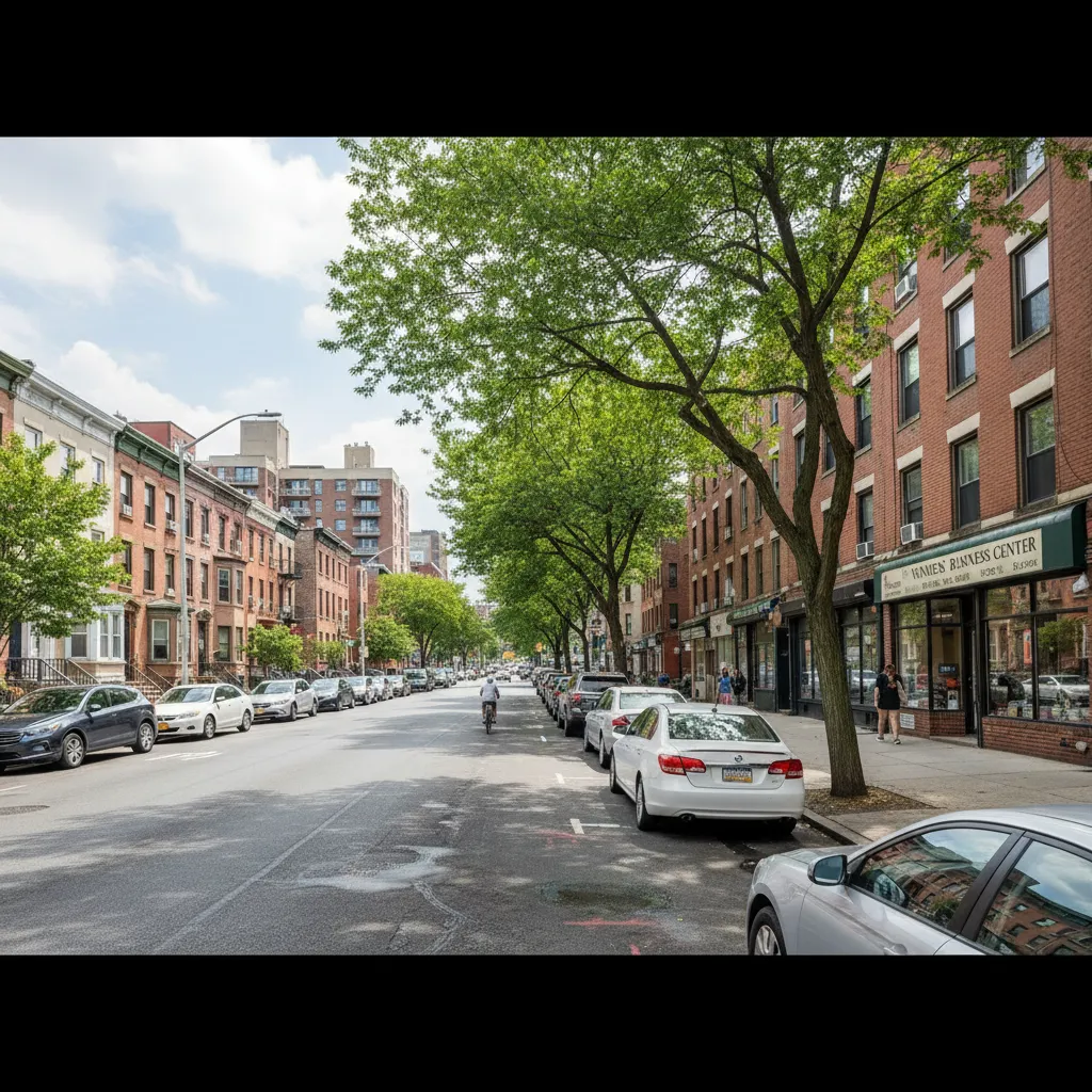 street parking along residential and office buildings near Lincoln Park Yonkers
