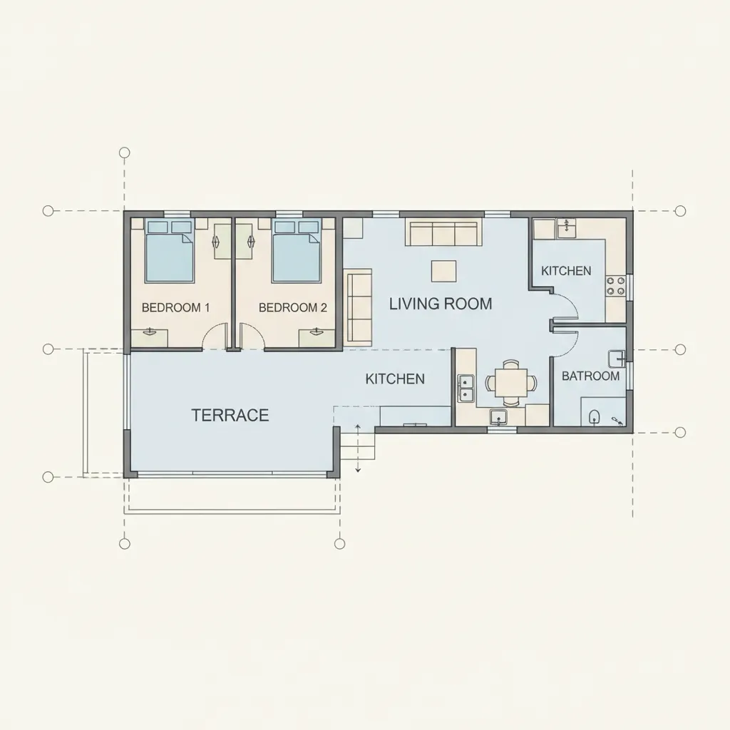 Diagram struktur ruang rumah kebaya