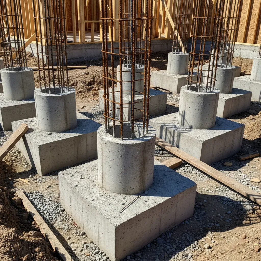 Struktur footplat dan sloof pada pondasi rumah dua lantai