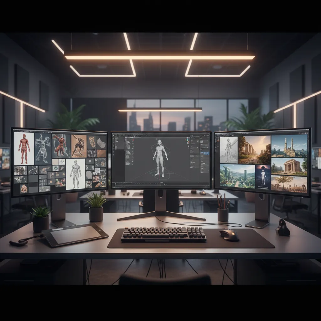 How Professional Game and Film Studios Use References in 3D Production