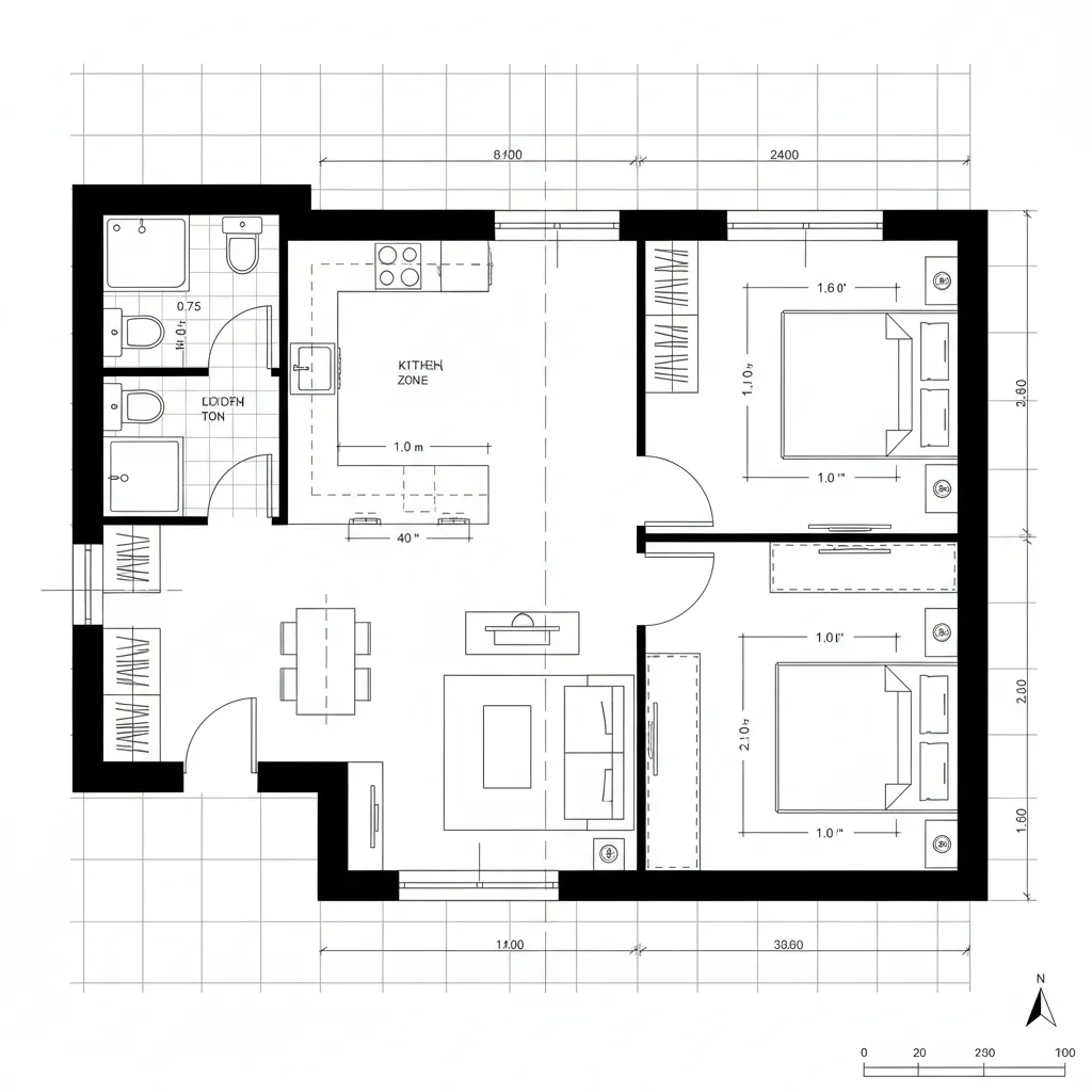 Studio Plus: 480-sf Adaptive Grid