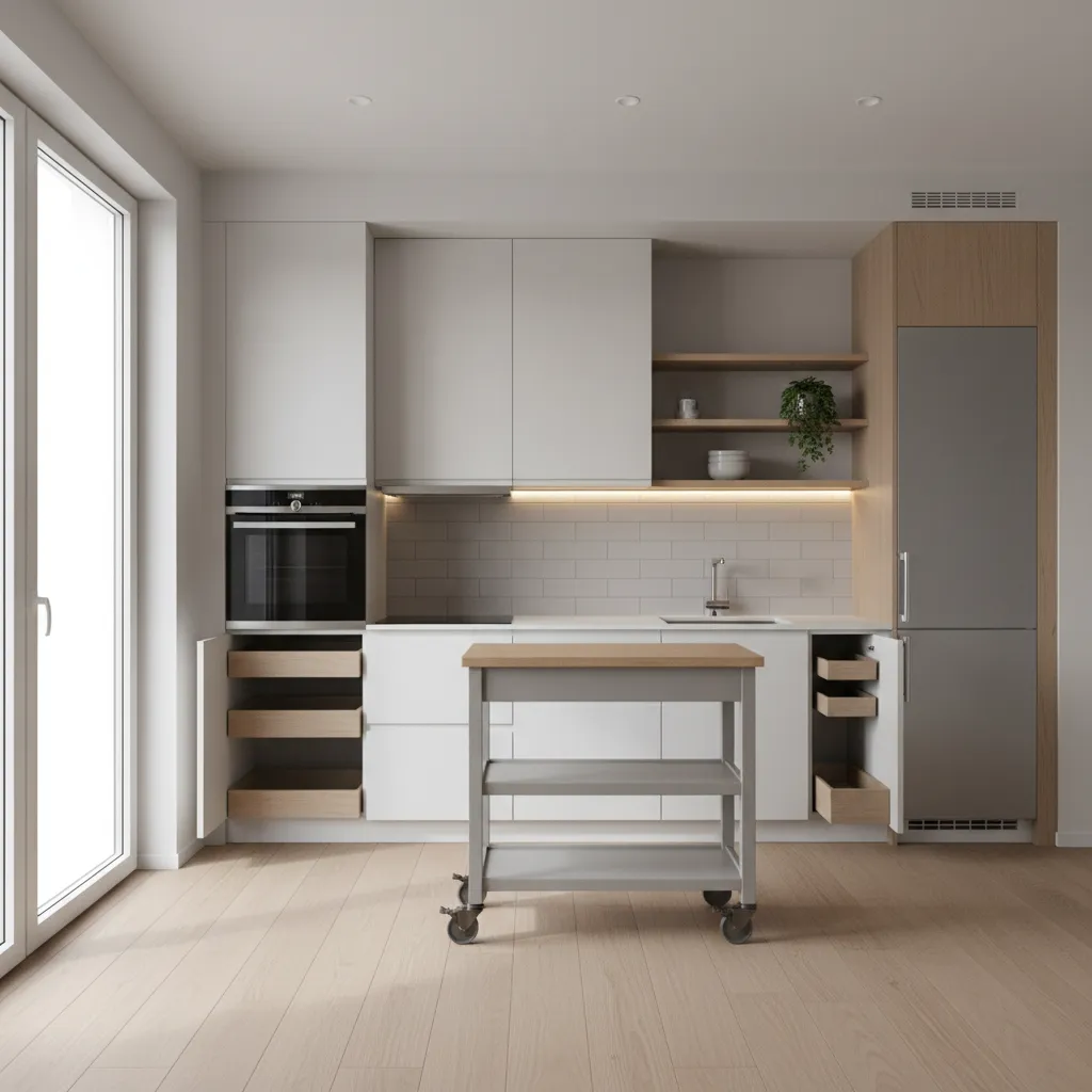 Common Small Kitchen Problems in Studio Apartments and How to Fix Them: Practical design fixes for storage, lighting, and counter space issues in tiny studio apartment kitchens.