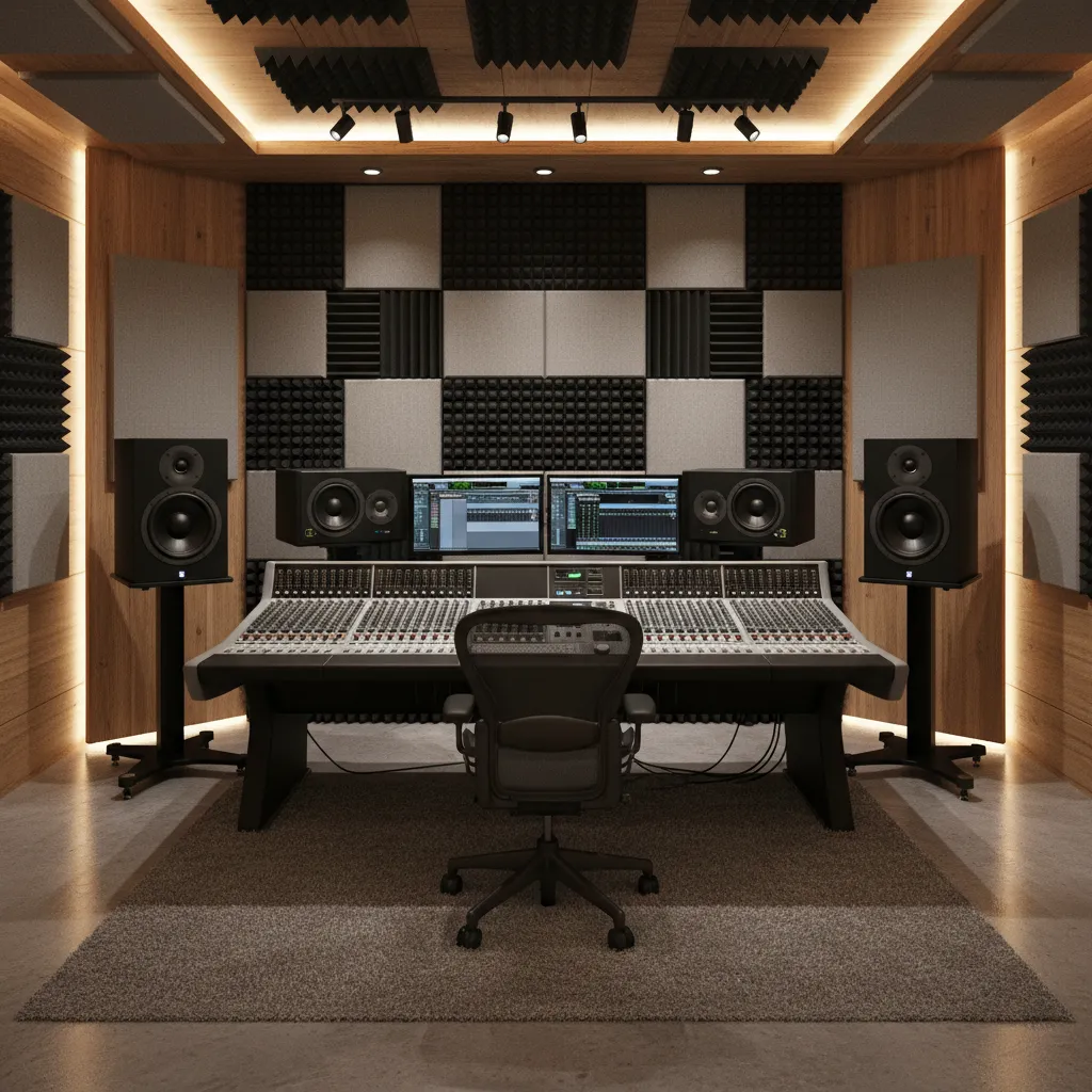 mixing desk layout in studio inspired home music room