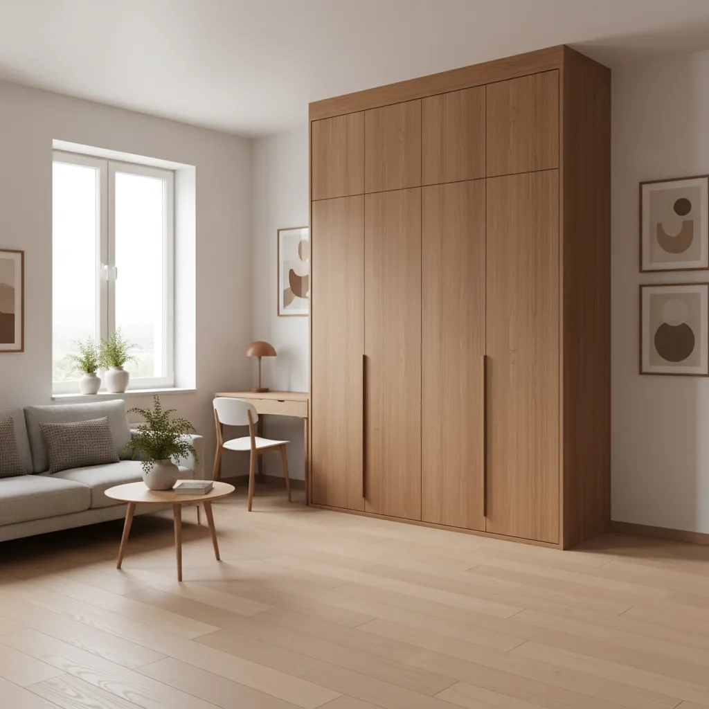 Studio apartment with murphy bed and multifunction furniture