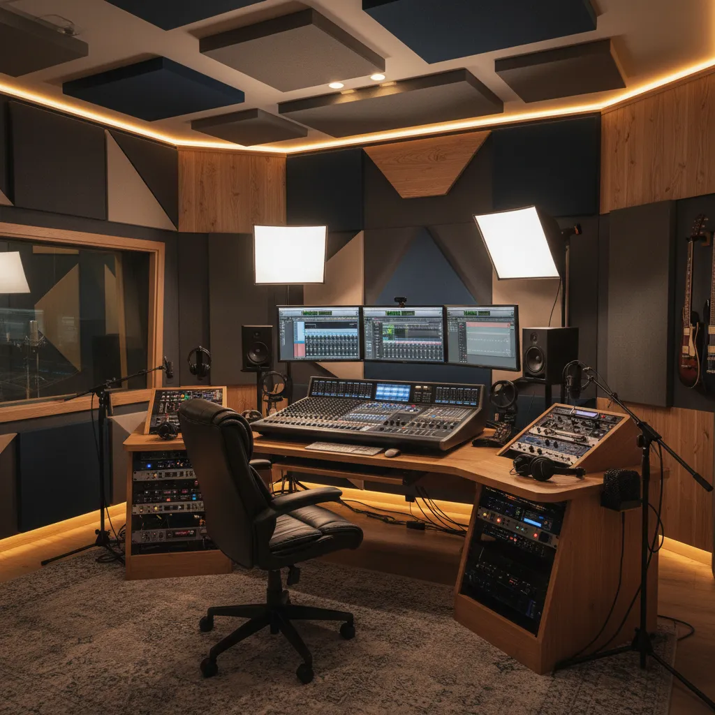 Studio musik profesional di dalam rumah
