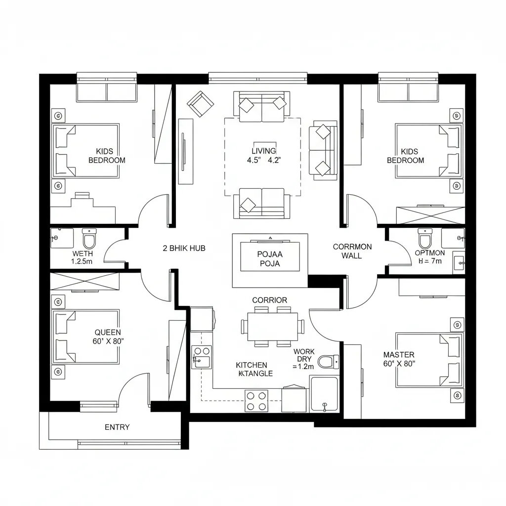 South-West Master, North-West Kids, Pooja as Central Node