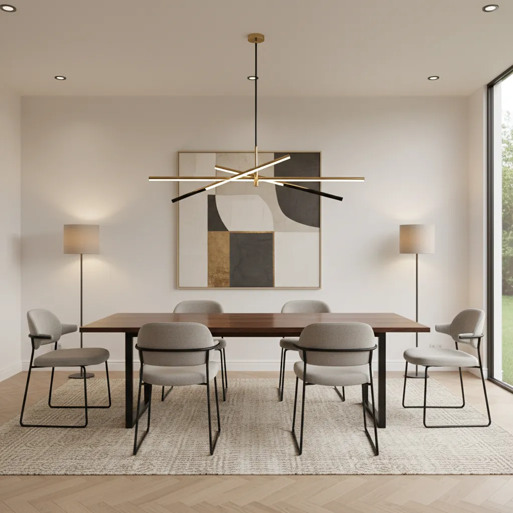 Dining pendant light hanging correct height above dining table