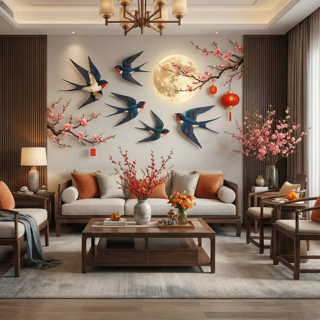Hình Chim Én Trang Trí Tết: Ý Nghĩa & Cách Dùng Đẹp