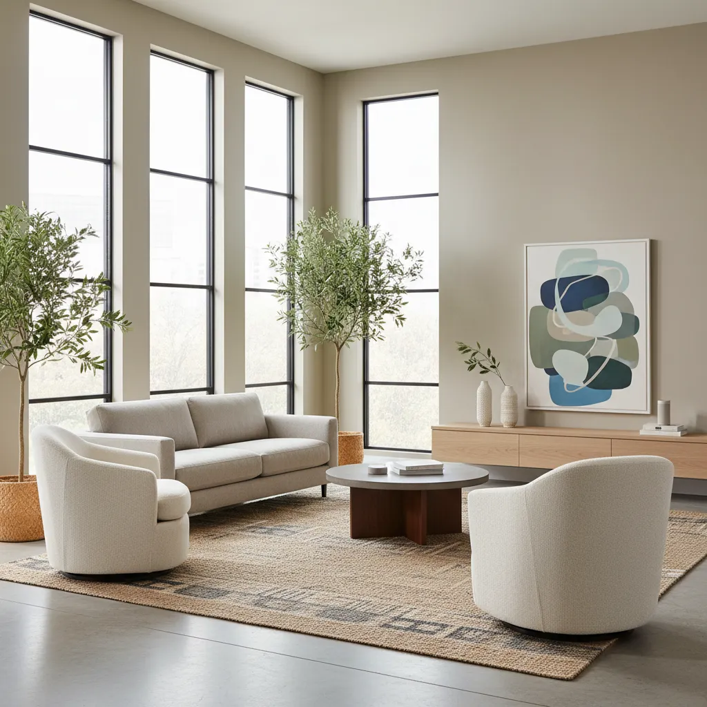 5 Ways to Arrange Swivel Chairs in a Living Room