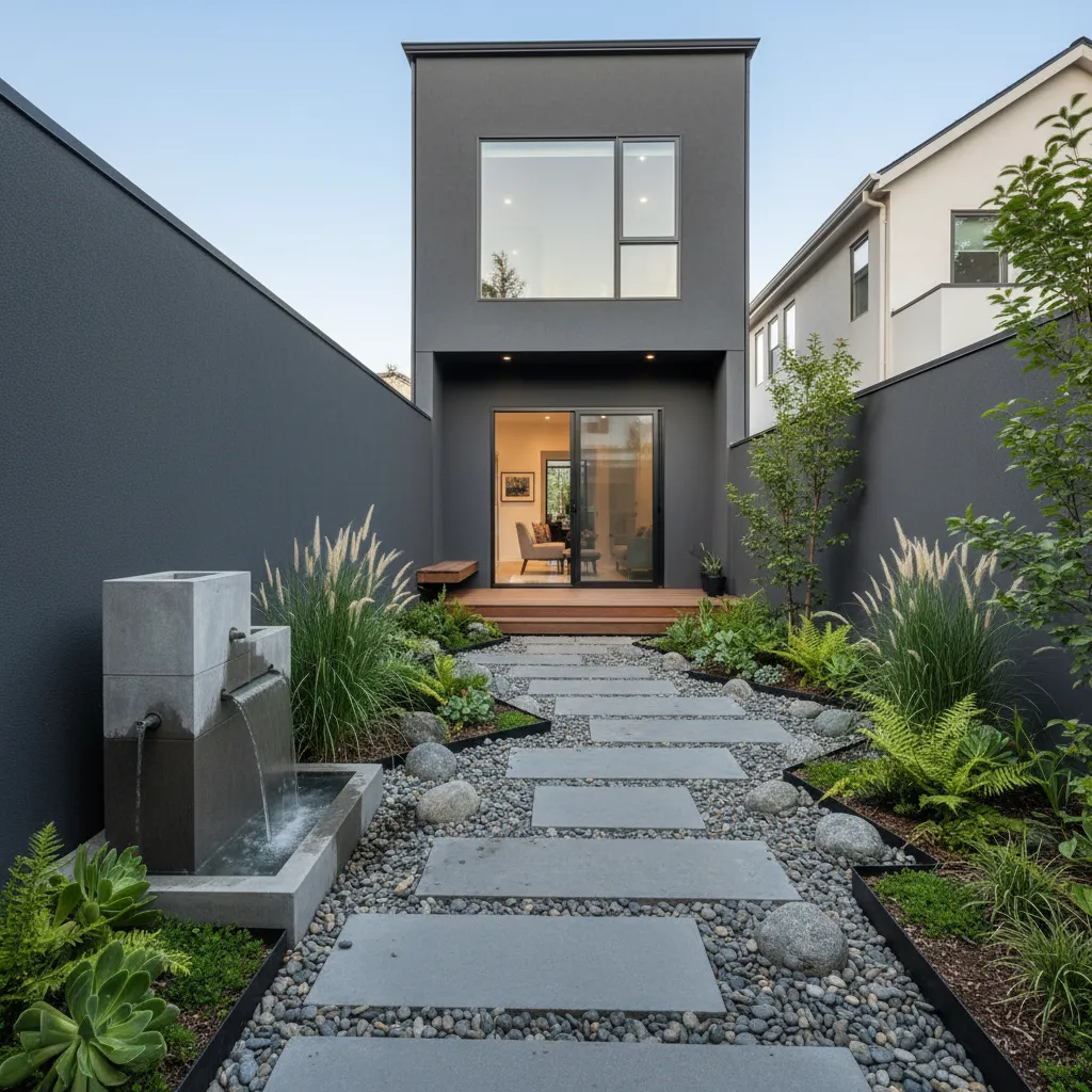 Taman belakang kecil untuk rumah minimalis