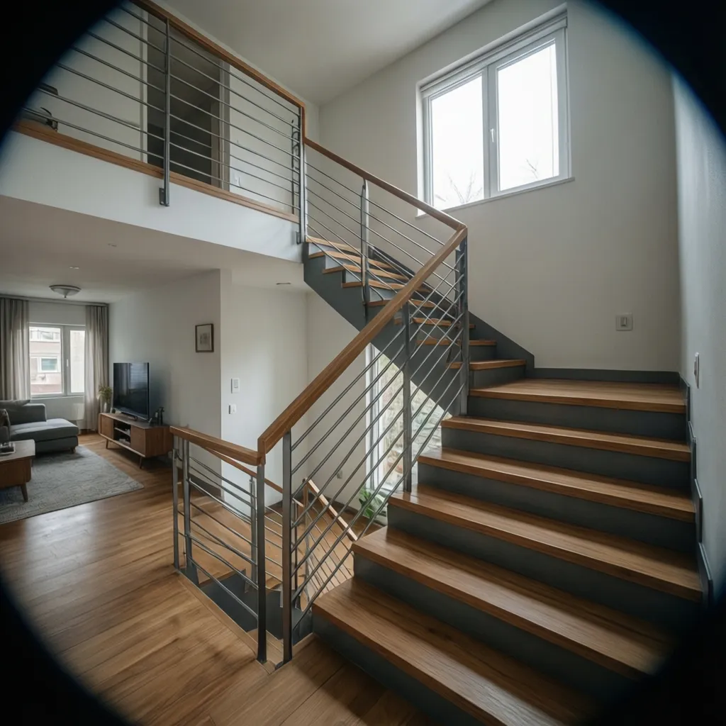 Desain tangga rumah dua lantai modern