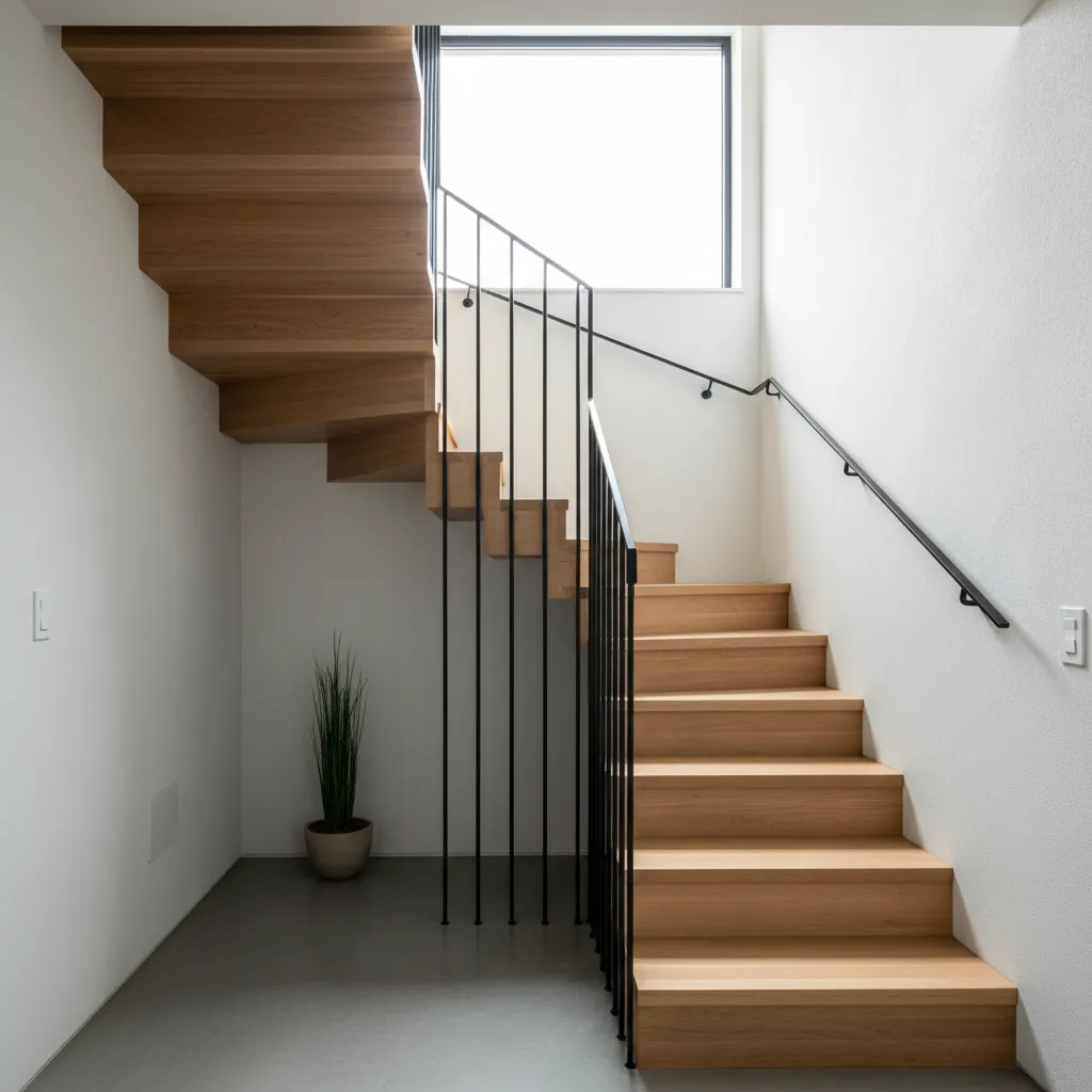 Tangga rumah minimalis hemat ruang dengan desain modern