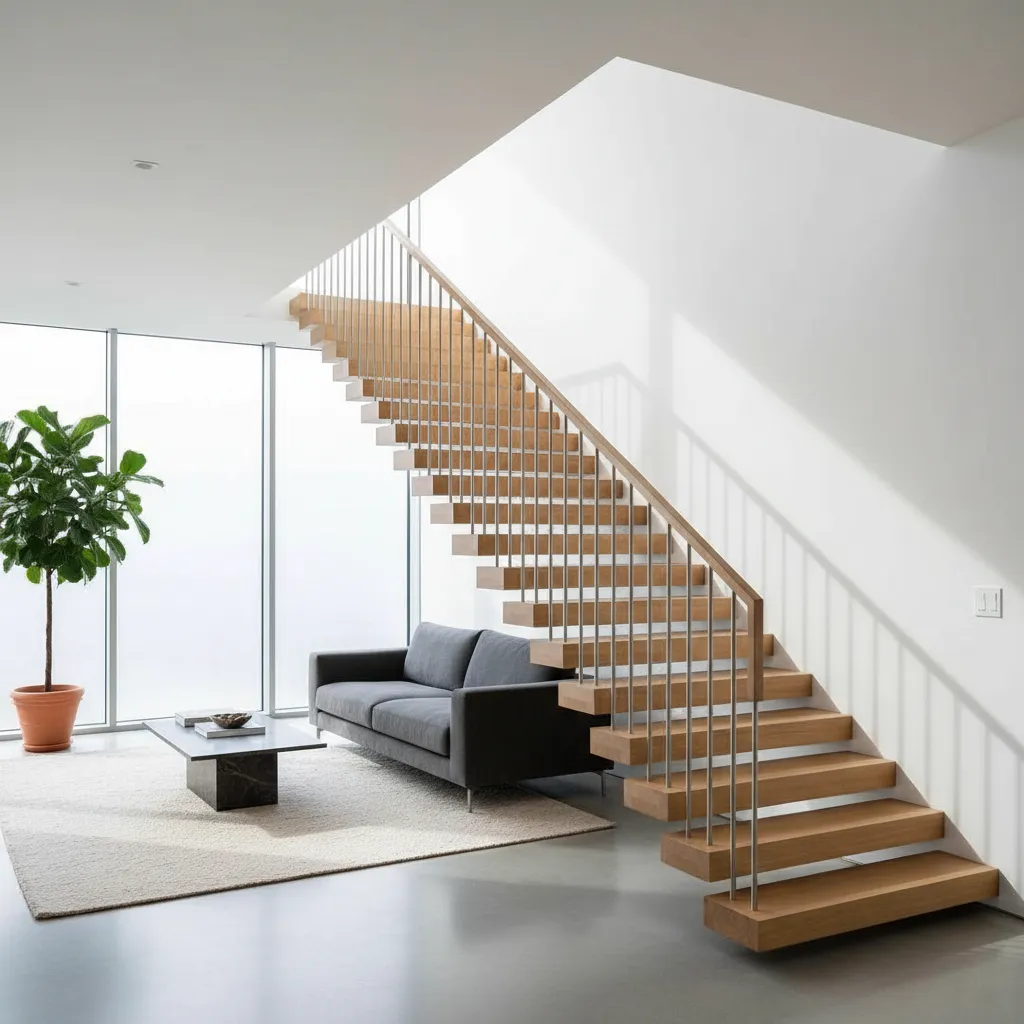 Desain tangga rumah dua lantai modern