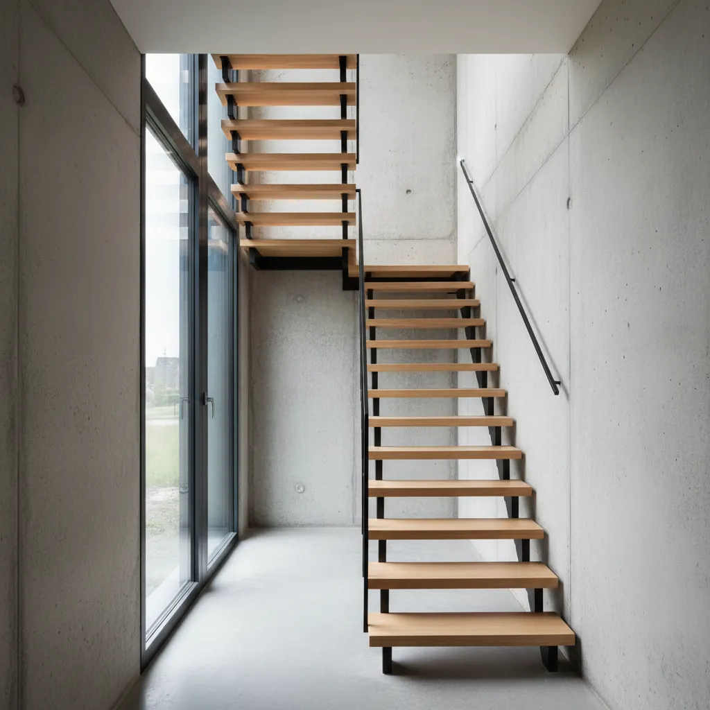 Desain tangga rumah sempit dua lantai