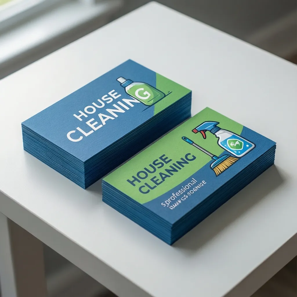 Diseños de tarjetas para limpieza de casas