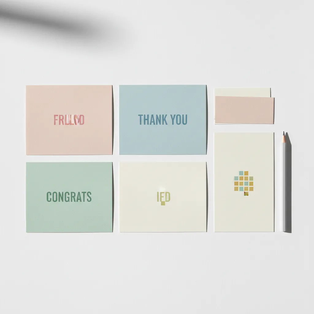 Ejemplos de tarjetas minimalistas listas para imprimir en casa