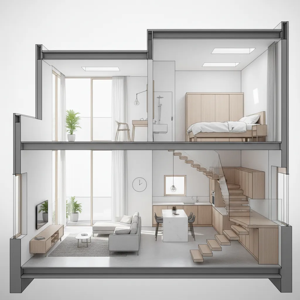 Tata ruang rumah yang efisien dengan sirkulasi jelas